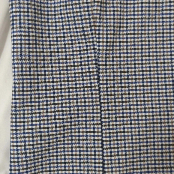 Banana Republic Houndstooth Check Tie-Back Sheath Dress, Color Blue/White Size 6 - Picture 7 of 16